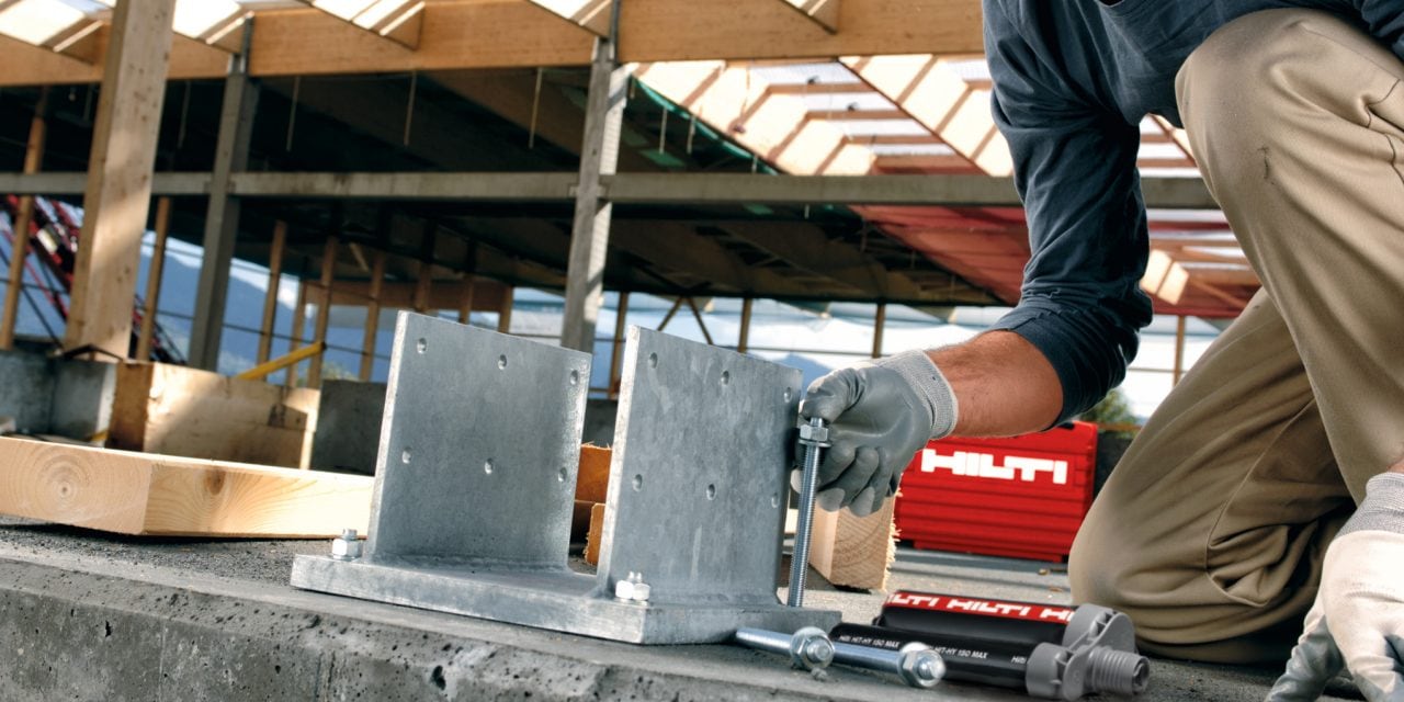 HIT-HY 150 MAX Anchoring application with HIT-HY 150 MAX