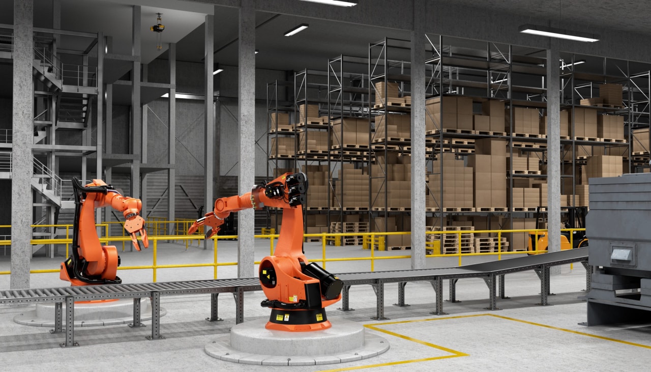Robots en plantas automóviles