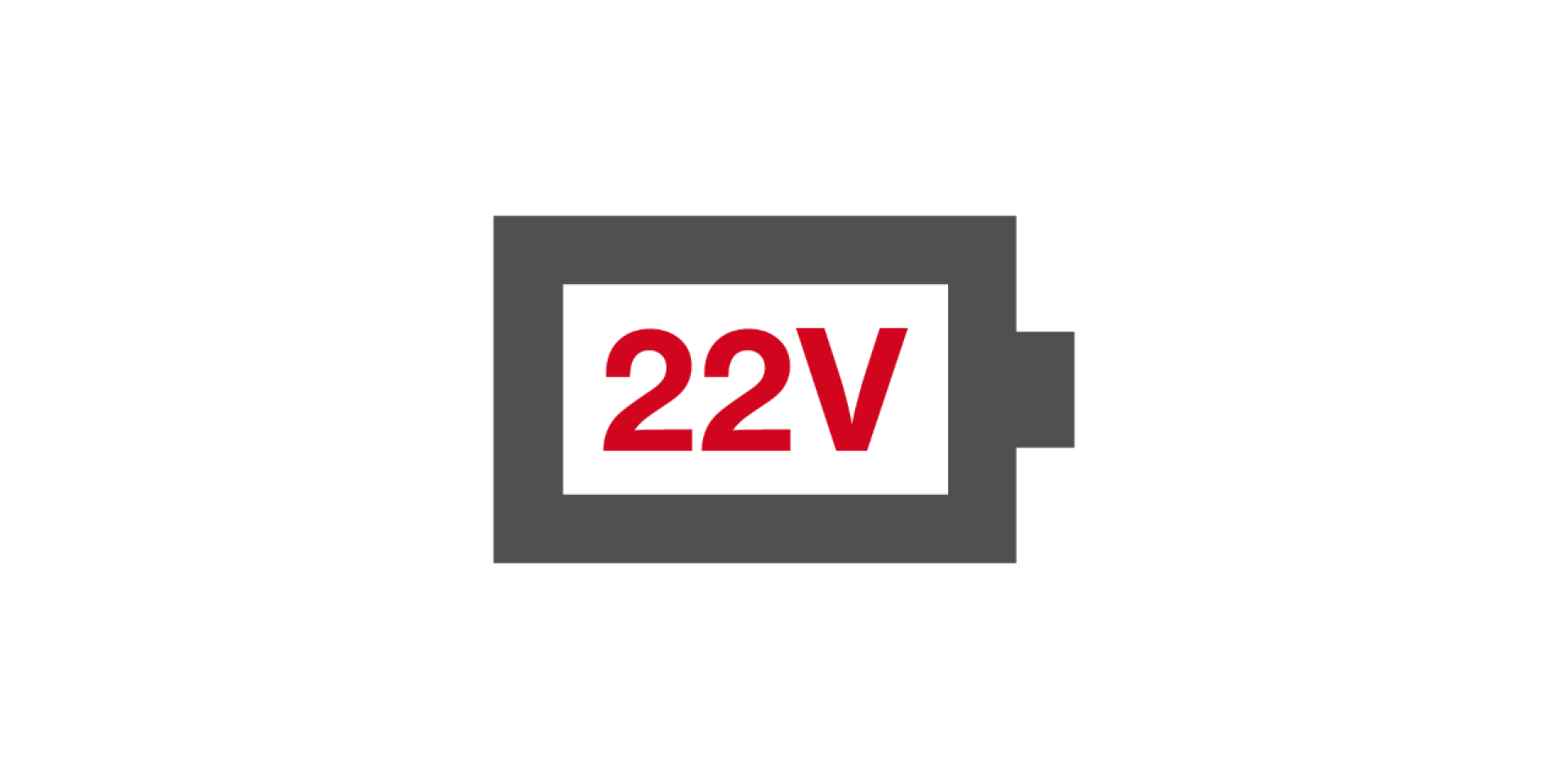 icono de batería de 22 V