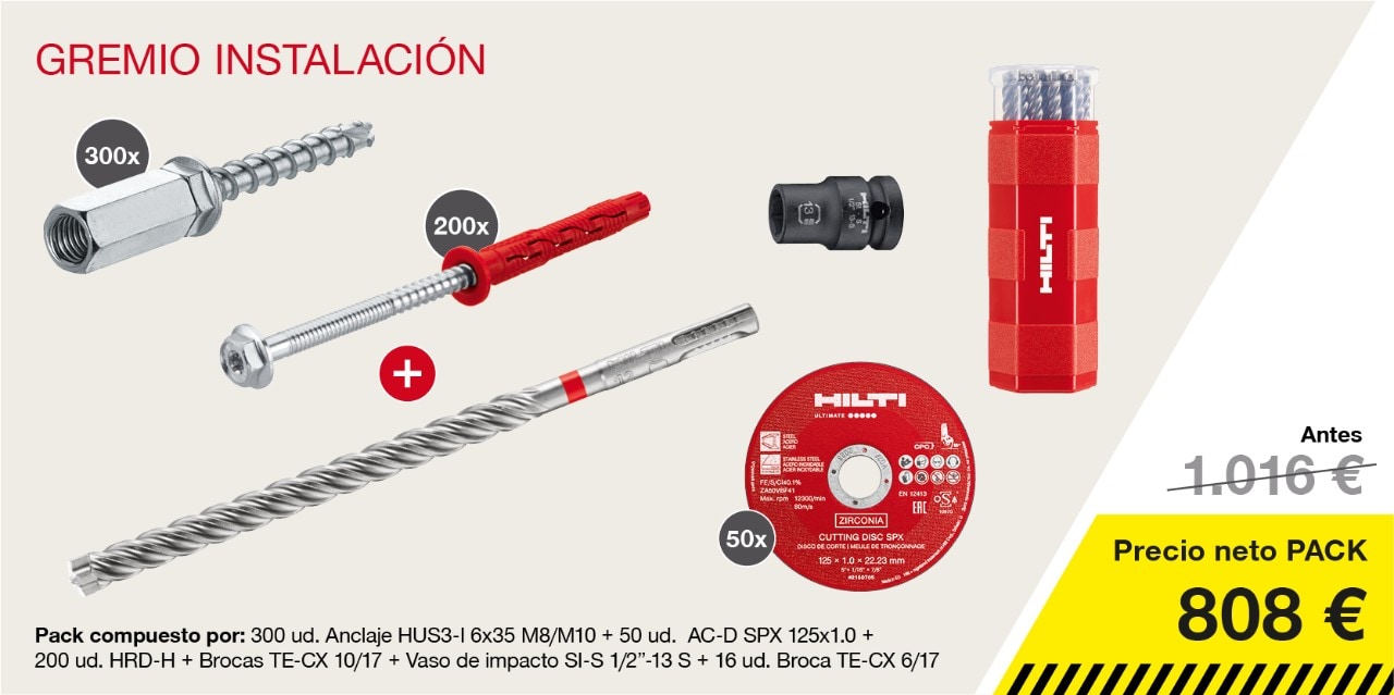 Brocas y anclajes instalación 