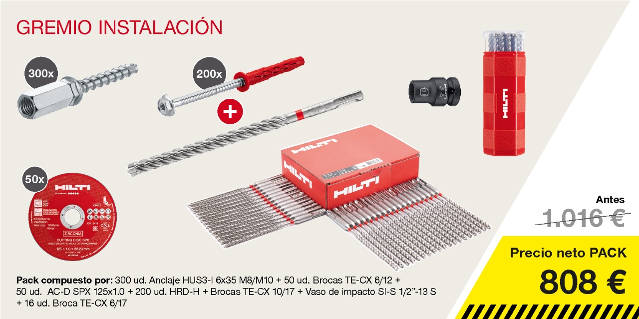 Brocas y anclajes instalación 