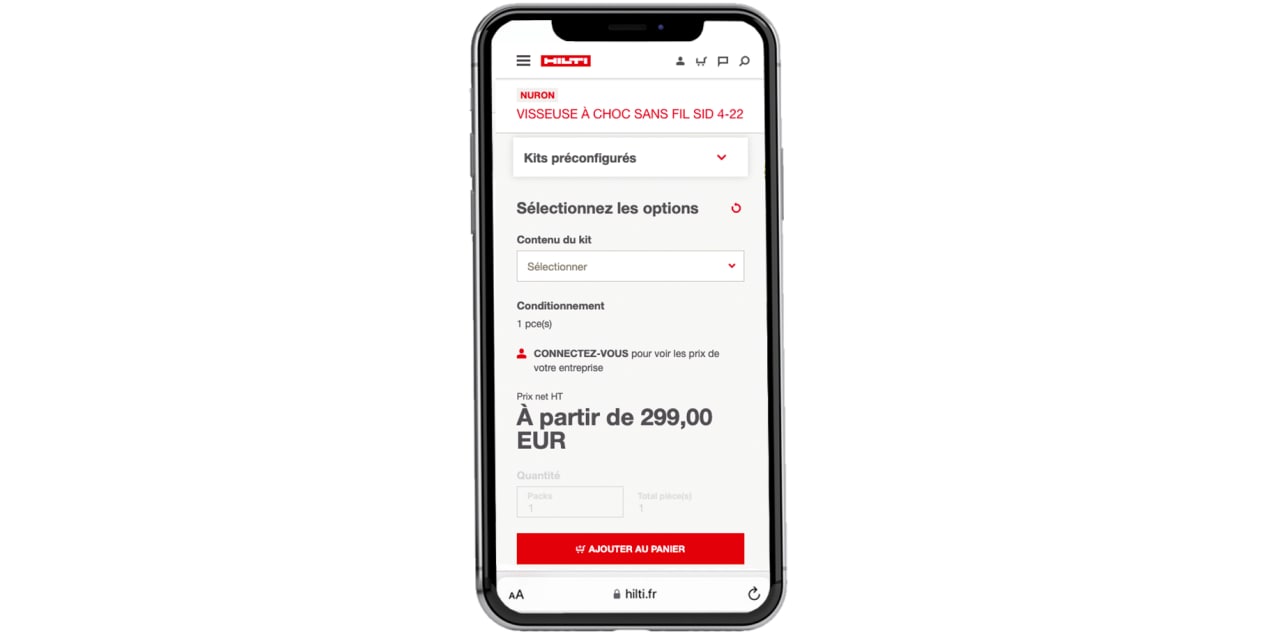 cesta hilti en el móvil