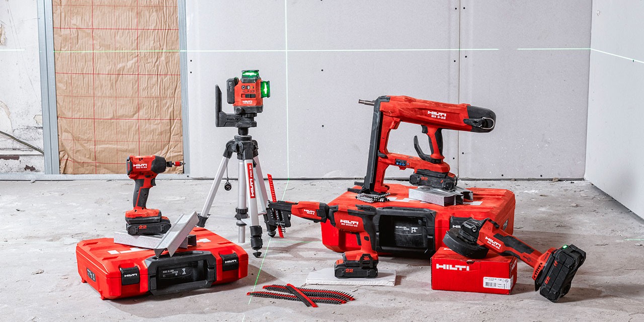 Gama de herramientas Hilti para fijaciones en obra