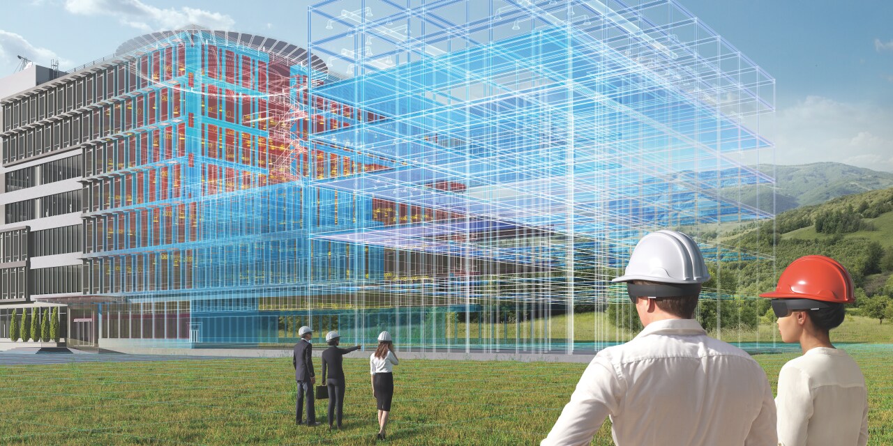 Simulación virtual BIM - llamada gemelo digital - utiliza realidad aumentada como método de construcción de alta tecnología, el cual también puede beneficiar al responsable de las instalaciones