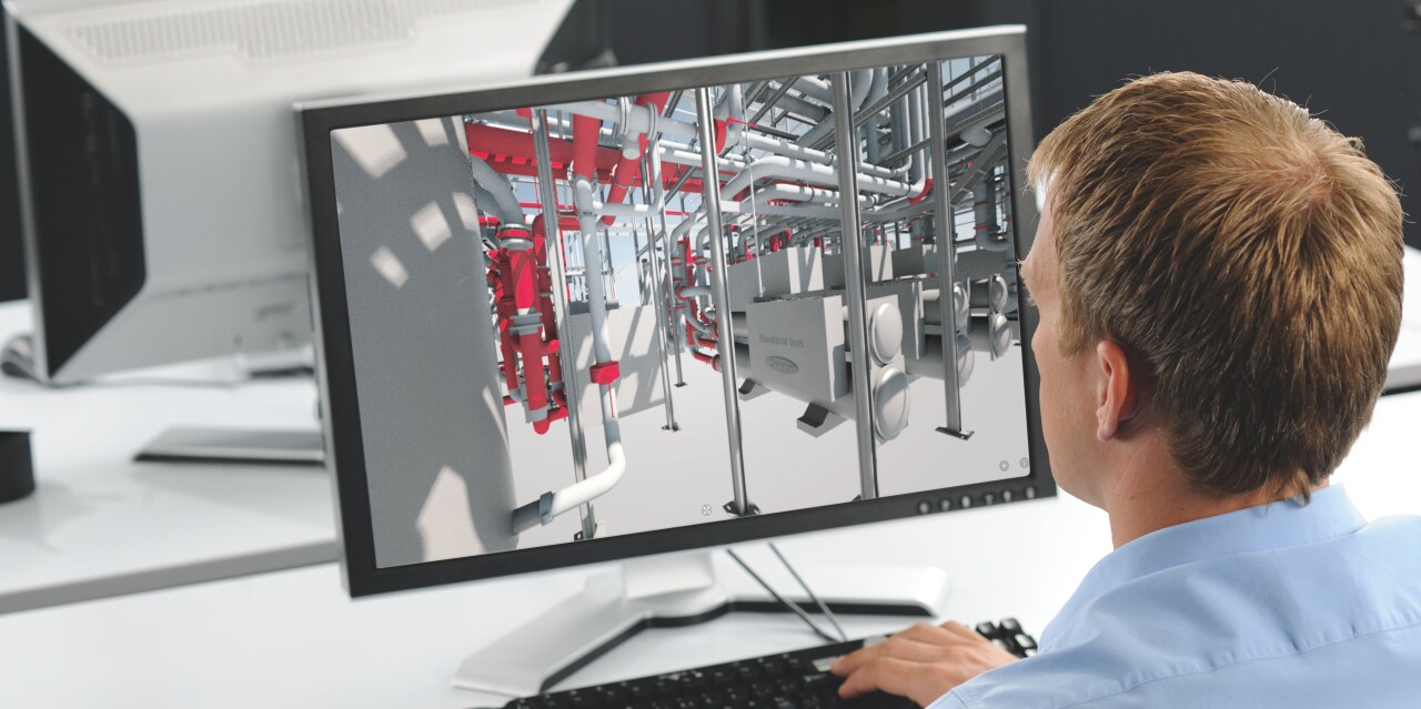 Arquitecto, ingeniero o gestor de proyectos utilizando BIM (Modelado de información de construcción) debido a la integración de tecnología en la construcción