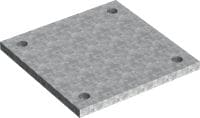 MIB-CDH Placa base galvanizada en caliente (HDG) para la fijación de vigas MI a hormigón