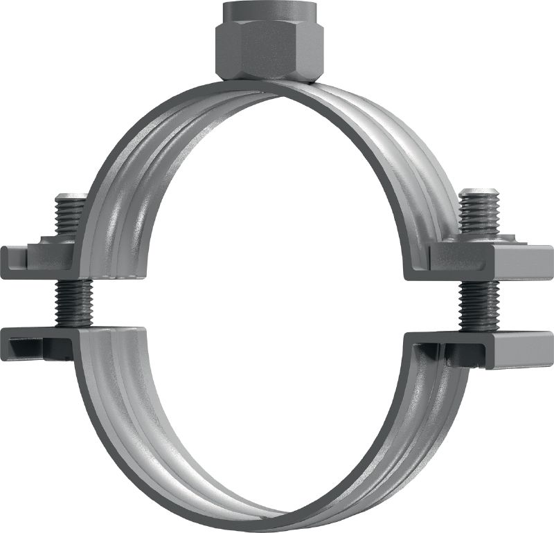 Abrazadera de tuberías de carga pesada MP-M Abrazadera para tuberías galvanizada estándar sin aislamiento acústico para aplicaciones de tuberías pesadas (sistema métrico)