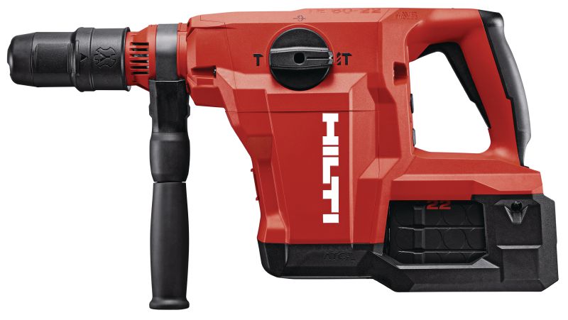 Martillo perforador a batería TE 60-22 Potente martillo perforador a batería SDS Max (TE-Y) con una elevada relación potencia-peso para tareas pesadas de perforación y cincelado en hormigón y mampostería (batería Nuron)