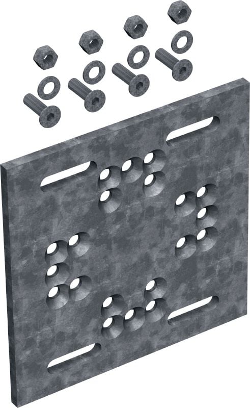 Placa modular MT-P-G OC Placa modular para el montaje de estructuras modulares en acero estructural sin necesidad de fijación directa