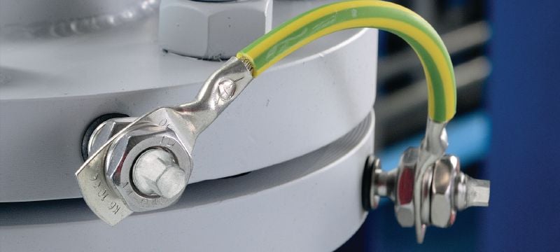 Perno ajustable S-BT-ER Vástago de tornillo roscado (acero inoxidable, rosca de sistema métrico) para conexiones eléctricas en acero en entornos altamente corrosivos Aplicaciones 1