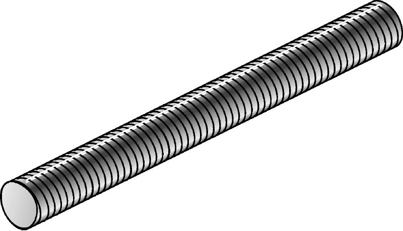 AM Vástagos roscados galvanizados de acero de grado 4.6 usados como accesorios en distintas aplicaciones
