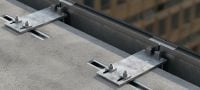 Carril embebido serrado HAC-V-T Carriles de anclaje embebidos serrados con capacidad de carga mejorada y varias profundidades de empotramiento para fijaciones económicas de fachadas de muro cortina Aplicaciones 1