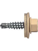 Tornillos autotaladrantes pintados S-MD 51 Z Tornillo autotaladrante de color (acero al carbono galvanizado) con arandela de 16 mm para fijaciones de metal a metal de espesor bajo (hasta 2,75 mm)