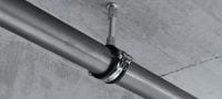Abrazadera de tuberías de cierre rápido MPN-GK (baja fricción) Abrazadera para tuberías/deslizante galvanizada de alto rendimiento con cierre rápido para aplicaciones de tuberías de plástico Aplicaciones 1