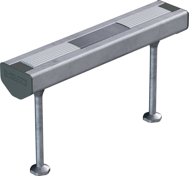 Carril embebido serrado HAC-V-T Carriles de anclaje embebidos serrados con capacidad de carga mejorada y varias profundidades de empotramiento para fijaciones económicas de fachadas de muro cortina