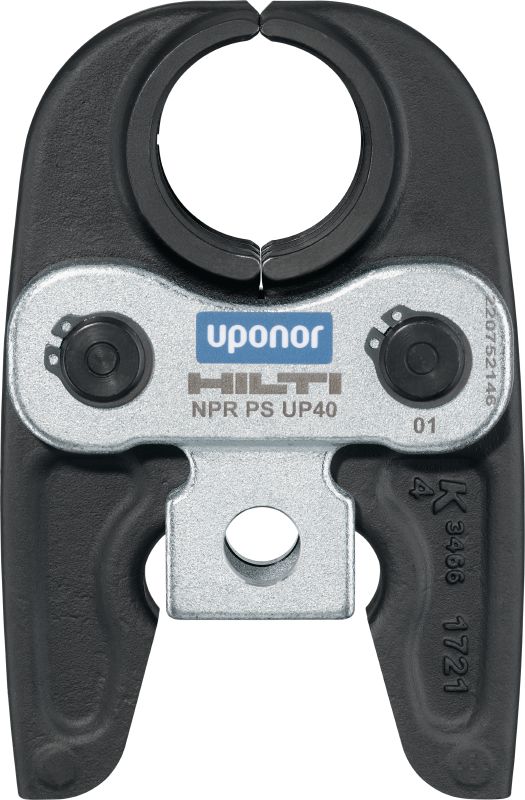 Mordaza de sistema de prensado de tuberías NPR PS UP Mordazas de prensa para accesorios de prensado S-Press® / S-Press Plus® de hasta 50 mm. Compatibles con las herramientas de prensado de tuberías NPR 32-A de Hilti.