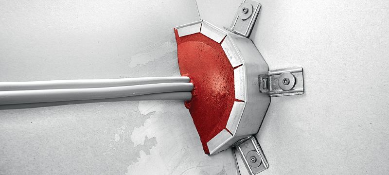 Abrazadera intumescente cortafuego para cables CFS-CC Solución para la renovación de pasos de cables sellados con 100 % de relleno Aplicaciones 1