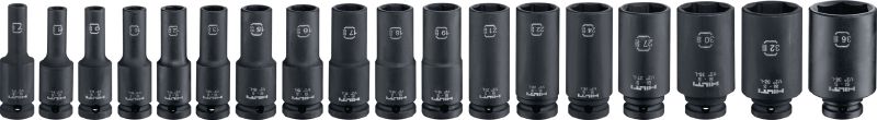 Vaso de impacto largo SI-S 1/2 L Vaso de impacto de gran tamaño de 1/2 para el apriete de pernos y anclajes