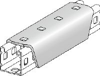 MC-CL OC-A Conector galvanizado en caliente (HDG) para unir longitudinalmente los carriles de montaje MC adyacentes en exteriores Aplicaciones 1