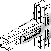 MIC-90-LH Conector galvanizado en caliente (HDG) de que ofrece la máxima capacidad de carga en los sistemas modulares MI y MIQ