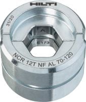 Mordazas NF de 12 toneladas para aluminio Mordazas NF de 12 toneladas para terminales y conectores de aluminio de hasta 300 mm²