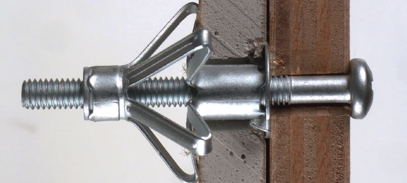 Anclajes para materiales huecos HHD-S Anclaje para materiales huecos económico para fijaciones de carga ligera en ladrillos huecos y tabique seco Aplicaciones 1