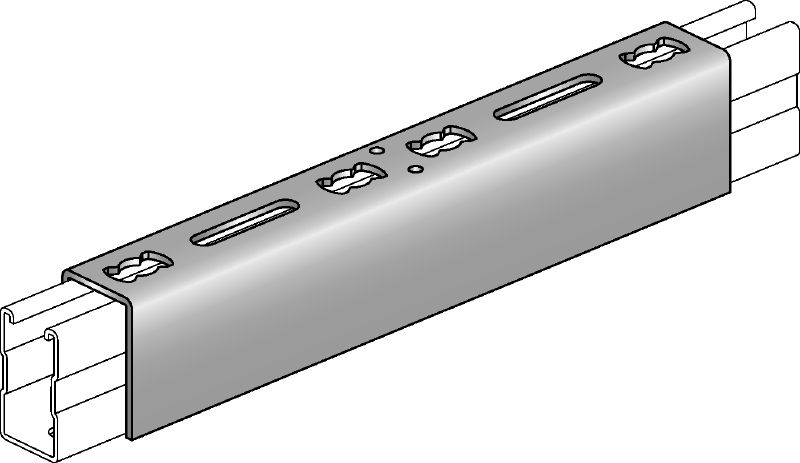 Conector de carril MQV Conector de carril galvanizado para el uso como prolongador longitudinal para los carriles de carga MQ