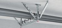 Ángulo sísmico MQS-W Conector de carril de carga galvanizado para el uso en trapecios de carriles anclados para aplicaciones sísmicas Aplicaciones 3
