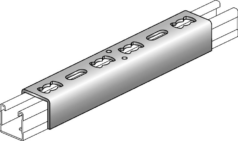 Conector de carril MQV Conector de carril galvanizado para el uso como prolongador longitudinal para los carriles de carga MQ