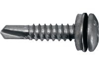 Tornillos para metal autotaladrantes S-MD 33 PSS Tornillo autotaladrante de cabeza alomada (acero inoxidable A4) con arandela de 12 mm para fijaciones de metal a metal de espesor medio-alto (hasta 5,5 mm)