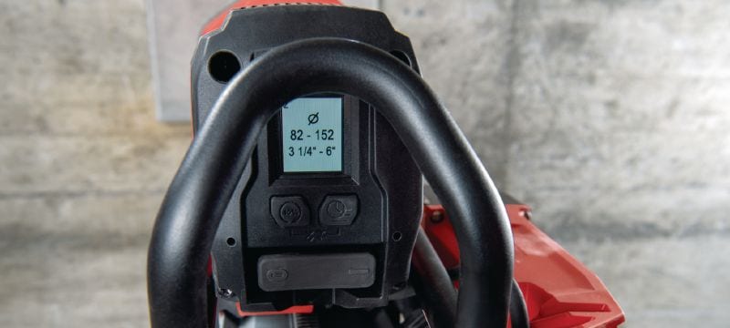 Perforación con corona hueca DD 250-CA Herramienta de perforación diamantada pesada avanzada con unidad de alimentación automática Cut Assist para perforación con corona hueca de diámetros pequeños y grandes de 12 a 500 mm Aplicaciones 1