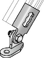 MQS-AC Conector de abrazadera de carril premontado y galvanizado que ofrece mayor flexibilidad de instalación en una amplia gama de aplicaciones sísmicas