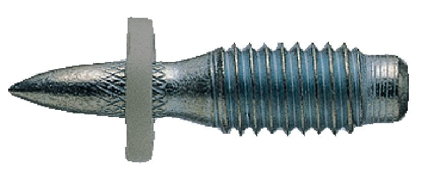 Pernos roscados X-EM8H P12 Perno roscado de acero al carbono para el uso con clavadoras a pólvora en acero (arandela de 12 mm)
