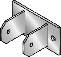 Conector MIC-CU-MAH Conector galvanizado en caliente (HDG) que permite la fijación directa de vigas al hormigón en ángulos de entre 0° y 180°