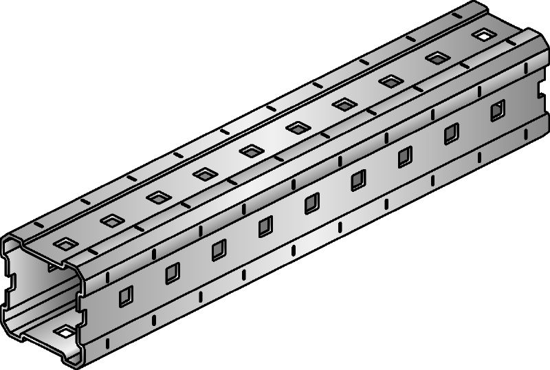 Viga de instalación MI Vigas de instalación galvanizadas en caliente (HDG) para la construcción de estructuras 3D modulares y soportes MEP de carga pesada