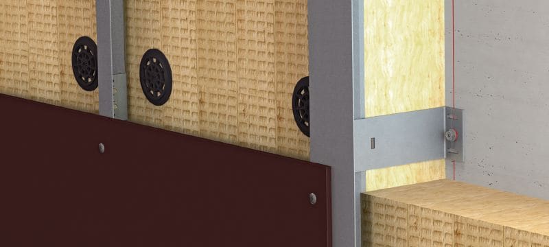 Soporte FOX V M Soporte de pared versátil para la instalación de subestructuras de fachadas “rainscreen” Aplicaciones 1