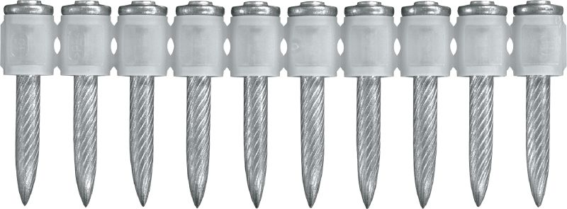Clavos para hormigón/acero X-U MX (en tiras) Clavos en tiras de alto rendimiento para la fijación en hormigón y acero mediante herramientas de fijación directa con pólvora