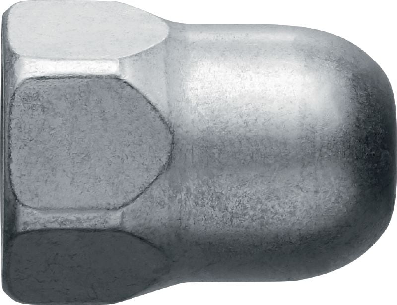 Tuerca de asiento esférico DN Tuerca de asiento esférico de acero al carbono para el uso con anclajes acuñados HST3 para crear un acabado más atractivo y ocultar las roscas con filos