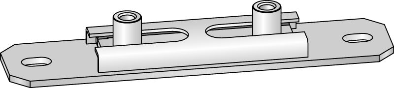 Conector deslizante de cruce MSG-UK (doble) Elemento deslizante de cruce galvanizado de alta calidad para aplicaciones de calefacción y refrigeración de carga ligera