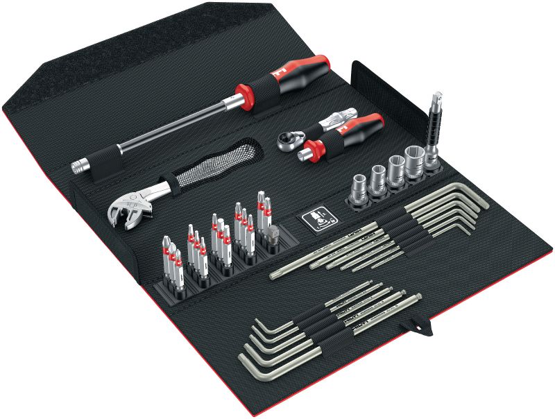 Kit de herramienta manual S-TK Generalist Kit de 35 piezas con herramientas manuales básicas para la construcción de ventanas y el mantenimiento diario de edificios
