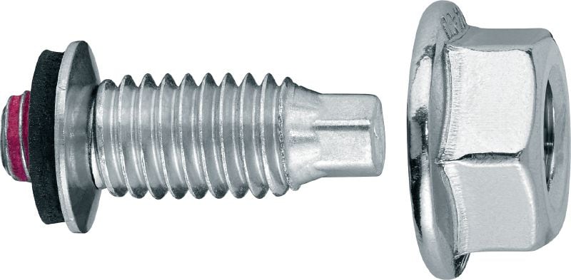 Perno ajustable S-BT MR Vástago de tornillo roscado (acero inoxidable, rosca de sistema métrico) para fijaciones varias en aluminio en entornos altamente corrosivos
