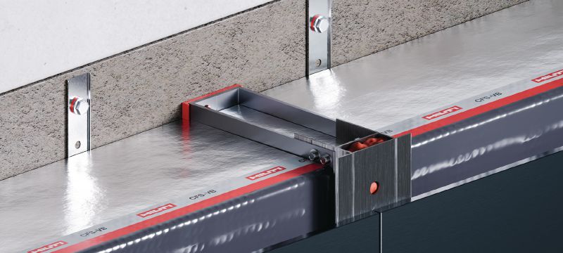 Barrera con cavidad CFS-VB E60 con entrehierro de 25 mm Barrera contra incendios con cavidad preformada para revestimiento con pantalla de lluvia con 60 minutos de integridad al fuego y espacios de aire de hasta 25 mm Aplicaciones 1