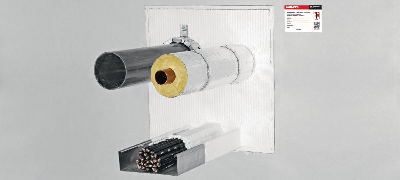 Recubrimiento cortafuego CFS-CT Sistema de panel de recubrimiento cortafuego con una amplia variedad de homologaciones para el sellado de aberturas medianas y grandes Aplicaciones 1