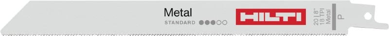 Hojas para sierras de sable para metales de bajo espesor Hoja para sierra de sable para tareas de corte de metal de 2-6 mm de espesor (1/16 - 1/4)