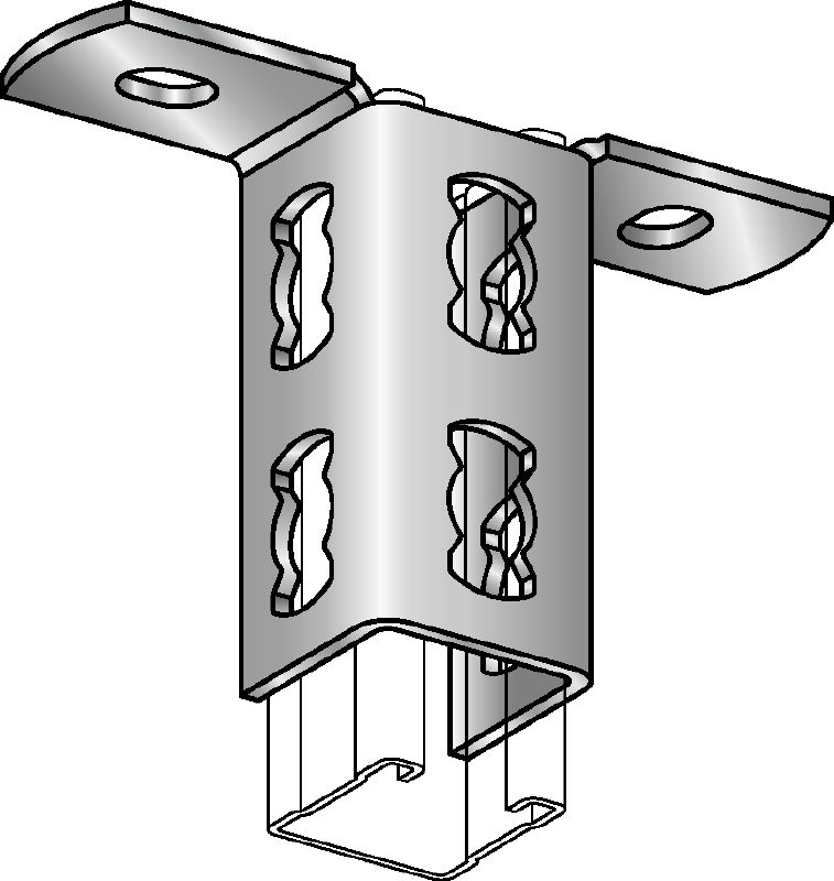 Conector de carril MQV-R Conector de carril de acero inoxidable (A4) para el uso como prolongador longitudinal para los carriles de carga MQ