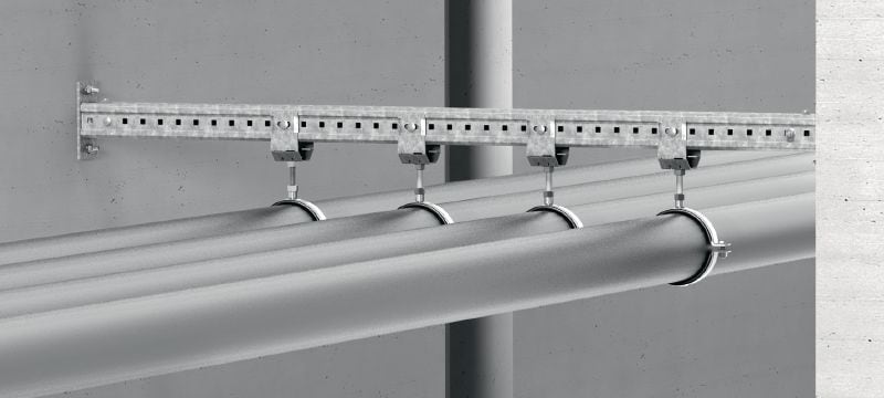 MIC-TRC Conector galvanizado en caliente (HDG) para la fijación de varillas roscadas (M16) a vigas MI Aplicaciones 1