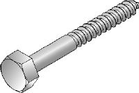 Tornillo para madera de cabeza hexagonal Tornillo para madera de cabeza hexagonal galvanizado que cumple los requisitos de la norma DIN 571