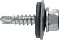 Tornillos para metal autotaladrantes S-MD 51 S Tornillo autotaladrante (acero inoxidable A2) con arandela de 16 mm para fijaciones de metal a metal de espesor bajo (hasta 2 mm)