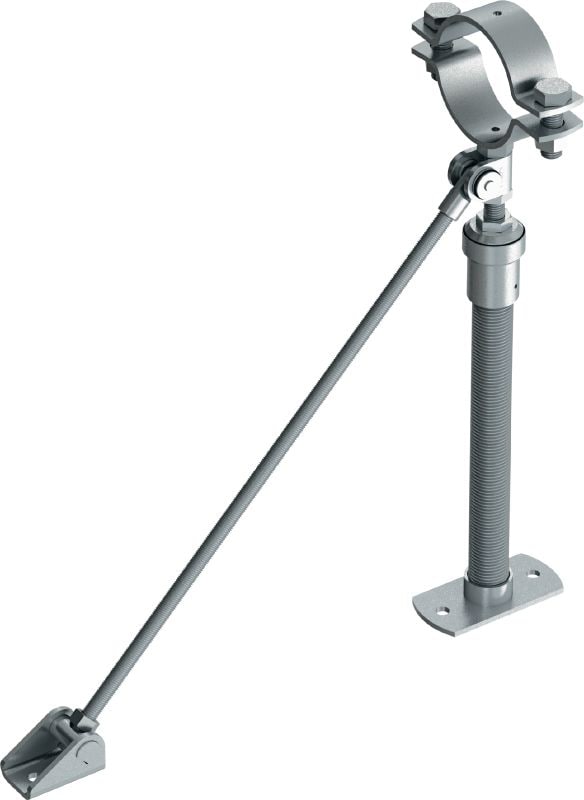 Punto fijo universal ligero MFP-UL-I (con aislamiento acústico) Punto fijo universal zincado con anclaje en un lado y aislamiento acústico para aplicaciones de carga ligera de hasta 4 kN