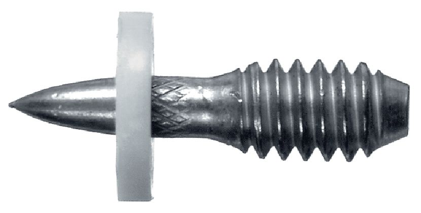 Pernos roscados X-EM6H P12 Perno roscado de acero al carbono para el uso con clavadoras a pólvora en acero (arandela de 12 mm)